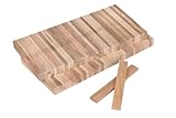 Klötzchenmann Esche Bastelklötzchen 22x8x160 mm verschiedene Holzarten, Stäbchen Holzstäbchen für DIY Projekte