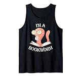I'm a Bookworm Buch Englisch Lesen Cartoon lustiges Geschenk Tank Top
