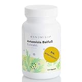 ANNUMISIA Artemisia Beifuß Extrakt 33:1 hochdosiert - 120 Kapseln - 400 mg Extrakt pro Kapsel - 5% Artemisinin - vegan ohne Zusatzstoffe