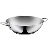 Silit Wok 32 cm, Wokpfanne Induktion, Edelstahl unbeschichtet, spülmaschinengeeig