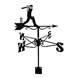 Angel&H Baseball Weather Vane, Wetterhahn Windrichtungsanzeiger, Messgerät mit Dachmontiertem, Wetterfestem, Vintage Garten Rasen Dach Dekoration