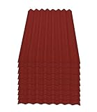 Onduline Easyline Dachplatte Wandplatte Bitumenwellplatten Wellplatte 9x0,76m² - rot