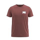 FORSBERG | Herren T-Shirt Fingarson | ModernFit mit Brusttasche & Bären-Motiv | Freizeit & Afterworkwear | Rot-Melange, Farbe:rot, Größe:XL