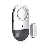 Guangcailun Tür Fenster Alarm, Sicherheit, kabellos, selbstklebend, 125 dB, Geräuschsensor, batteriebetrieben, Schublade, drinnen und draußen, Haushalt