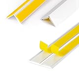 DQ-PP WINKELLEISTE | 10m Länge | 35x35mm | 1,5mm Stärke | Weiss | Fensterleisten Knickwinkel Eckleiste Abschlussleisten selbstkleb