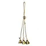 Exorzismus-Glücksglocke, Exorzismus-Glücksglocke, magisches Windspiel, Hexenglocken für Türknauf, hängende Feng-Shui-Glocken, hängendes Seil, dekorative Bullenglocken aus Metall (3 Bell-A)