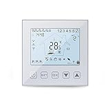 Smart Thermostat WiFi Temperature Controller Water Electric Warm Floor Heating Water Gas Boiler Google Assistant (Color : White Size : WiFi-GB) (White WiFi)