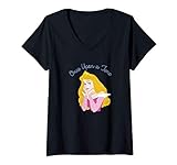 Damen Disney Sleeping Beauty Aurora Head In Hands Once Upon A Time T-Shirt mit V-Ausschnitt