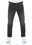MUSTANG Herren Jeans Real X Oregon Tapered K Stretchhose Jeanshose Sweathose Denim 87% Baumwolle Blau Schwarz Grau, Größe:W 38 L 34, Farbauswahl:Black Denim (881)