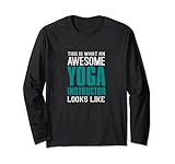 So sieht ein cooler Yogalehrer aus Yogi Geschenk Yoga-Lehrer Langarmshirt