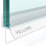 Vellure® Duschdichtung - NEU Premium Dichtung Dusche Glastür - Langlebige Duschtürdichtung unten, Gummilippe für Duschtüren (1x für Glasstärke 6mm - Universallänge bis 100cm)