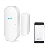 WiFi-Türfenstersensor: Smart Window Detector, Tuya Smart Alarm mit kostenloser Benachrichtigung， Smart Home Security System, kompatibel mit Alexa Google Home(1 Pack)
