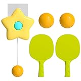 HOVCEH Tischtennis-Trainer-Set, Hängendes Tischtennis für Kinder, Tischtennis Trainer Set Indoor, Tischtennis Trainer Kinder mit Klebehaken zum Aufhängen für den Innenbereich, Tischtennis