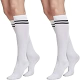 Urban Classics Damen Ladies College Socken Strümpfe Kniestr mpfe, White/Black, 40-42 EU