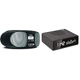 TechniSat DIGITRADIO 1990 - Stereo-Boombox mit DAB+/UKW-Radio und CD-Player, schwarz & Digitradio 51 DAB+ Radiowecker (DAB, UKW, Uhrenradio, Wecker mit Zwei einstellbaren Weckzeiten) schwarz