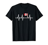 My Heart Beats für Kanada T-Shirt Kanadische Flagge Herzschlag
