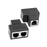 Lan Splitter, Lan Splitter 1 auf 2 Ethernet Splitter Lan Kabel Splitter für RJ45 Cat5 / Cat5e / Cat6 / Cat7 Kabel. (2 Packung)