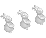 YBK Tech 3 Pack Keramik-Hasenfiguren, niedliche Kaninchenstatue Skulpturen für Bücherregal, Osterdekoration