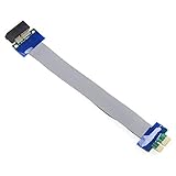 KOLINK PCI-E x1 auf x1 Riser Flachband-Kabel, PCI-e Riser Cable PC, Pcie Verlängerung, PCIe Cable, Pci Kabel, PCI Express 19 Zentimeter grau/blau