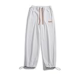 Vsadsau Outdoor-Jogginghose für Herren, Kordelzughose, Taschen-Jogginghose, Fleece, Dicke Strickhose White Fleece XXXL