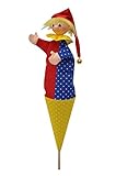 Marionette Märchenfigur Handpuppe Kasper Clown 53 cm, Ideal für Puppentheatre und Rollenspiele, für Kinder Baby Jungen Mädchen