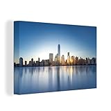 Leinwandbild - New Yorker Skyline an der Waterfront - 90x60 cm