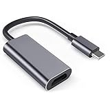 4K USB C auf HDMI Adapter, Typ-C zu HDMI-Adapter [Thunderbolt 3], kompatibel mit MacBook Pro/Air, iPad, Surface Book, Pixelbook, Dell XPS, Samsung Galaxy, Steam Deck, Microsoft und mehr
