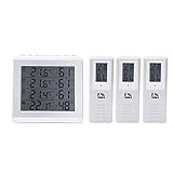 Olsixxuuk C/F Max Alarm Temperaturmesser Wetterstation Tester Drahtloses LCD Digital Thermometer Hygrometer für Drinnen und DraußEn