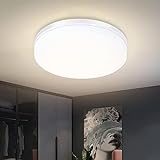 SOLMORE LED Deckenleuchte 24W, LED Deckenlampe Rund IP54 Wasserfest Badlampe Ø23.5cm, 4000K Neutralweiß 2200LM Decke Lampen Deckenbeleuchtung ideal für Badezimmer Schlafzimmer Balkon Küche Wohnzimmer