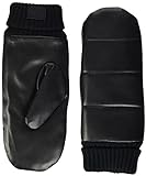 Urban Classics Unisex Puffer Imitation Leather Gloves Handschuhe, Black, S/M