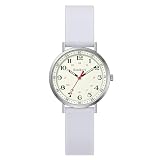 Szaikyri Krankenschwester Armbanduhr Für Frauen, Medizinisches Fachpersonal Und Studenten Mit Leuchtend Leicht Lesbarer Militär-Uhr Zeitscheibe Unisex Sportuhren Wasserdicht (Grey Silver)