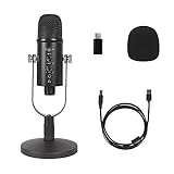 KACPLY Mikrofon für Gaming, USB-Mikrofon-Set für PC/professionelles Plug-and-Play-Studio-Mikrofon mit Ständer