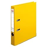 Herlitz 10834778 Ordner max.file protect+ (A4, 5 cm, Voll-Folienbezug) gelb
