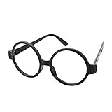 1 STK. Harry Potter Kostümzubehör, runder Kunststoff Brillenrahmen, linsenlose Brille, Stilvoll und klassisch, Passend für Tägliches Tragen