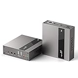 Kabelgebundener HDMI Transmitter, YEHUA HDMI Transmitter and Receiver unterstützen über CAT5E/6-Ethernet bis zu 250 m, KVM USB HDMI Extender mit HDMI Loopout, IR Remote für PS4/5/Xbox zu Beamer/HDTV