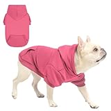 SCENEREAL Hunde-Kapuzenpullover für kleine, mittelgroße und große Hunde, Fleece-Hunde-Sweatshirt mit Hut und Tasche, weiche Baumwolle, für kalte Winter, Allwetter-Hundekleidung für S bis XL, Rosa,