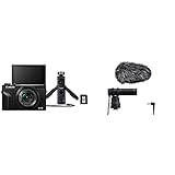 Canon PowerShot Kamera G7X Mark III Vlogging Kit Premium inkl. Griffstativ + Fernsteuerung + 64 GB SD Karte, schwarz & Stereomikrofon DM-E100