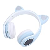 Jinyi Gaming-Headset, Bluetooth-On-Ear-Geräuschunterdrückung Cat Ear-Gaming-Kopfhörer, 3,5-mm-Plug-Game für Computertelefonmusik