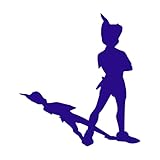 Peter Pan Wandtattoos Baby Kinderzimmer Mädchen Jungen Zimmer Dekor Niedlichen Cartoon Wandaufkleber Für Kind Kinder Schlafzimmer-L-58x64cm-Dark B