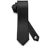 ADAMANT®️ Krawatte schwarz, diskrete Trauerkrawatte, fein und dezent für Beerdigungen - hochwertige Einlage, deutsche Markenware (Schwarz)