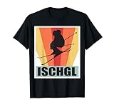 Ischgl Retro Ski Skifahren Alpen Tirol Österreich Winter T-Shirt