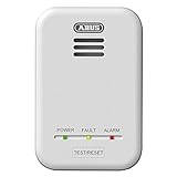 ABUS Gasmelder GWM100ME für Gasthermen - Erdgas (Methan) / Stadtgas - Alarmlautstärke 85 dB -  weiß - 81443