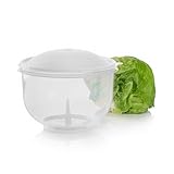 Tupperware Super Crisp It Salatbehälter, Weiß: Rechteckig, BPA-frei, Flip-Top, 2.9 l, 22.23 cm x 16.51 cm x 16.51 cm,