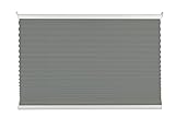 mydeco® 75x130 cm [BxH] in hellgrau - Plissee Jalousie ohne bohren, Rollo für innen incl. Klemmträger (Klemmfix) - Sonnenschutz, Sichtschutz für Fenster