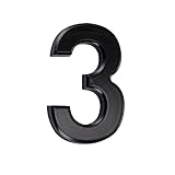 3D Hausnummer,Acryl Hausnummer,ziffern selbstklebend Selbstklebende Haus-Nummer,3in/7.5cm schwarz(3)