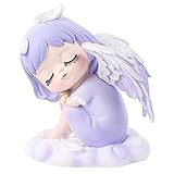 Alipis Resin Engel Figurine Wunderschöne Gartenengel Skulptur Dekoration Für Tisch Und Kuchen Kunstwerk Eines Schlafenden Engelchen Perfekte Geschenkidee Für J