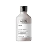 L'Oréal Professionnel | Anti-Gelbstich Haarshampoo für weißes, graues & blondiertes Haar, Violett-Pigmente, Serie Expert, Silver Shampoo, 300 ml
