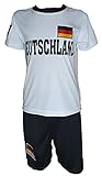 Kinder Jungen Mädchen Sommer Set Shirt Shorts Hose Trikot Set Deutschland Fußball Set (Deutschland, 152, Numeric_152)
