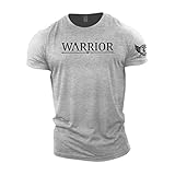 GYMTIER Warrior – Spartan Gym T-Shirt für Herren, Bodybuilding, Gewichtheben, Strongman-Training-Top, Aktivbekleidung, Spartangeschmiedet, Grau - Sport Grey, XL