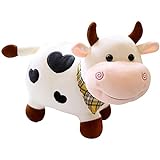 mianhua Lächeln Plüsch Kuh Spielzeug Weiche Plüsch Puppe Kissen, Tiere Plüschtier, Kuh Kuscheltiere, Niedliche Cartoon Tier Plüsch Puppe Geschenk für Kinder